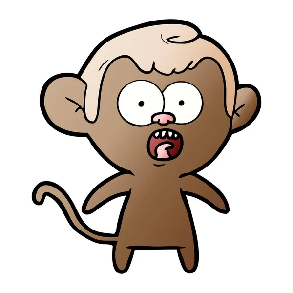 卡通震撼猴的矢量插图 — 图库矢量图片
