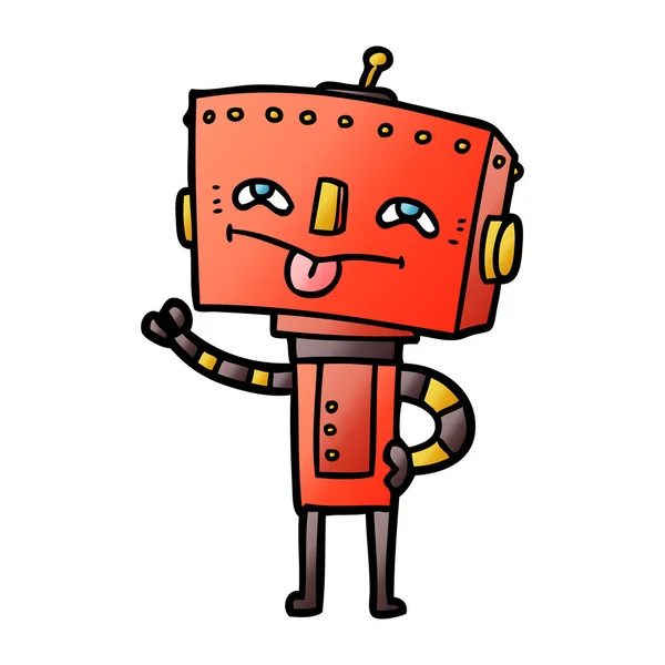 Vektor Illustration Tecknad Robot — Stock vektor