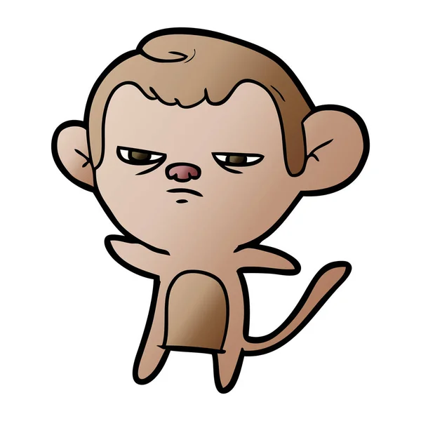 Vector Illustration Cartoon Monkey — Stock Vector