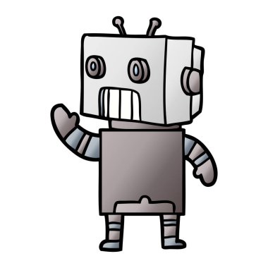 Çizgi film robotunun vektör çizimi