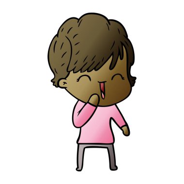 vektör çizim karikatür komik kadın