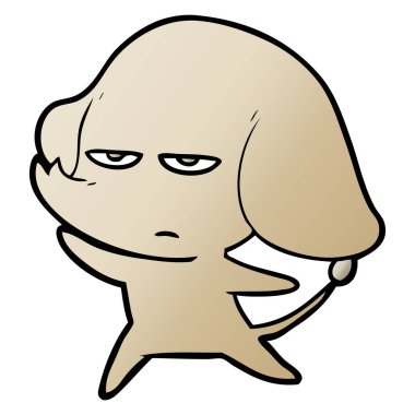 vektör çizim rahatsız çizgi fil