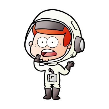 Çizgi film astronotunun vektör çizimi