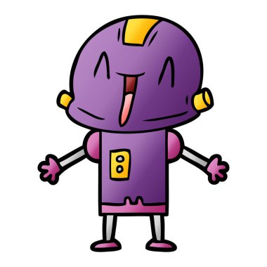 Çizgi film robotunun vektör çizimi