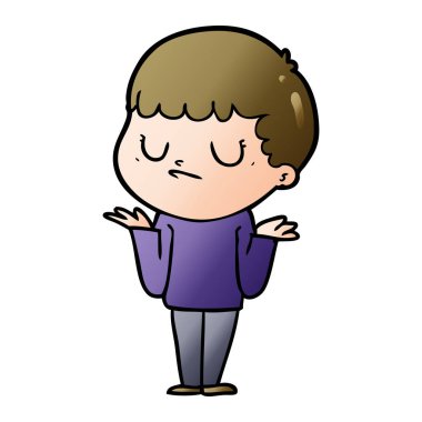 vektör çizim karikatür huysuz çocuk