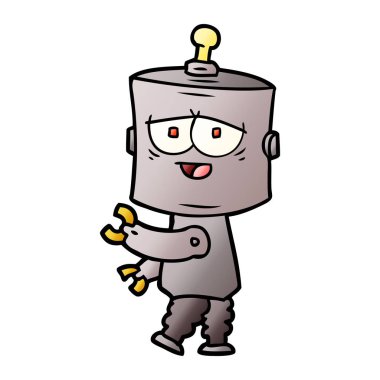 Çizgi film robotunun vektör çizimi