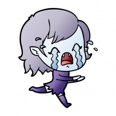 ağlayan vampir kız çizgi film