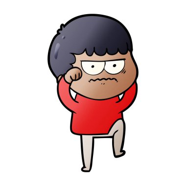 vektör çizim karikatür dostum rahatsız