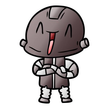 Çizgi film robotunun vektör çizimi