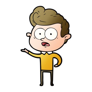 vektör çizim karikatür bakan adam