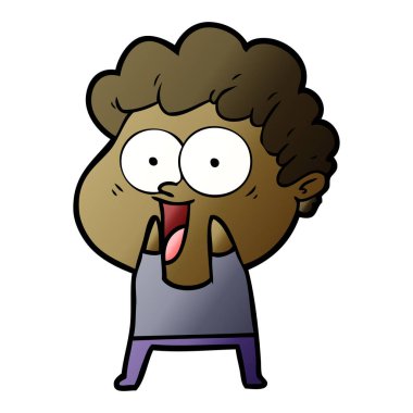 vektör çizim karikatür mutlu adam