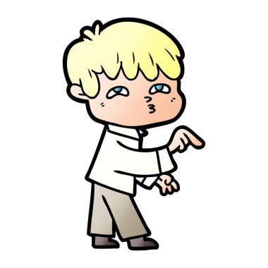 vektör çizim karikatür meraklı adam