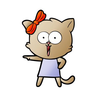 Çizgi film kedisinin vektör çizimi