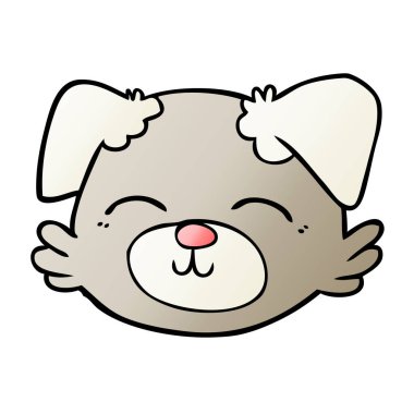 Çizgi film köpek yüzünün vektör illüstrasyonu