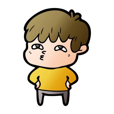 vektör çizim karikatür meraklı adam