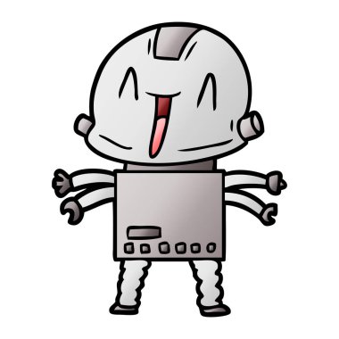Çizgi film robotunun vektör çizimi