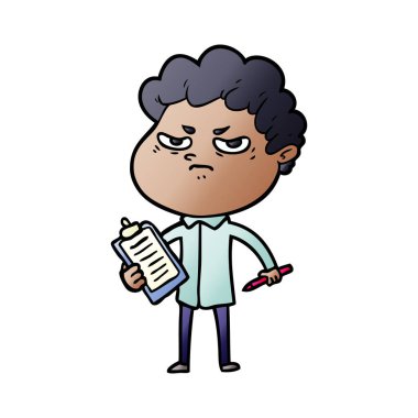 vektör çizim karikatür kızgın adam