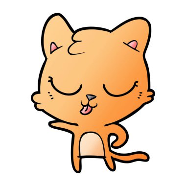 Çizgi film kedisinin vektör çizimi