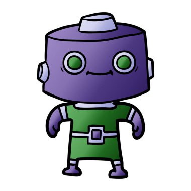 Çizgi film robotunun vektör çizimi