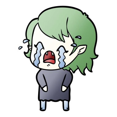 ağlayan vampir kız çizgi film