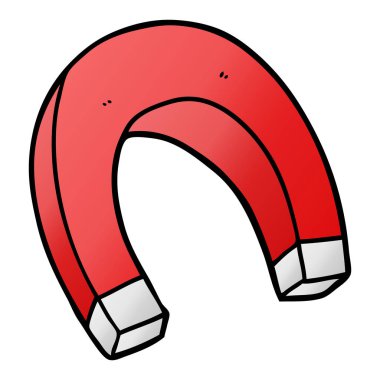 Çizgi film mıknatısının vektör çizimi