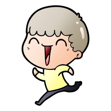 vektör çizim karikatür mutlu adam