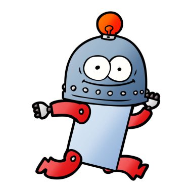 ampul ile mutlu karton robot