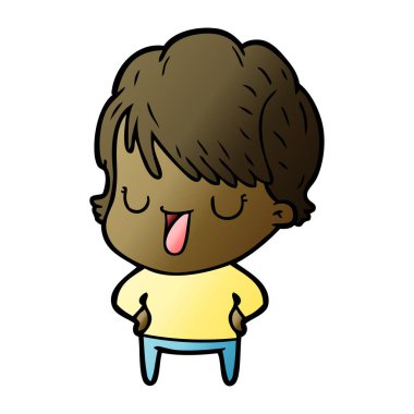 vektör çizim karikatür kadın söz