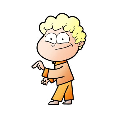 vektör çizim karikatür mutlu adam