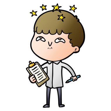 vektör çizim karikatür çocuk hayret