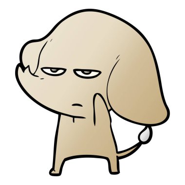 vektör çizim rahatsız çizgi fil