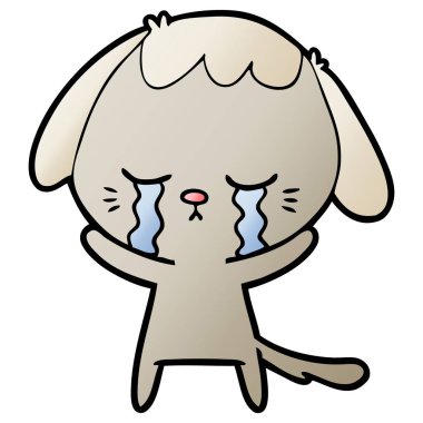 şirin köpek yavrusu ağlayan çizgi film