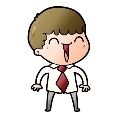 vektör çizim karikatür mutlu adam