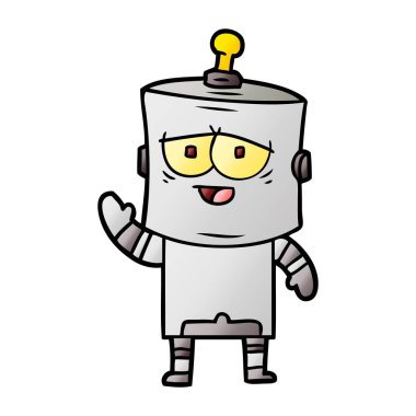 Çizgi film robotunun vektör çizimi