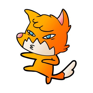 Akıllı karikatür fox vektör çizim