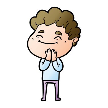 vektör çizim karikatür dostça adam