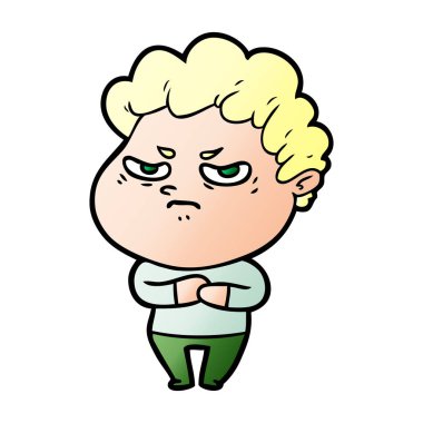 vektör çizim karikatür kızgın adam