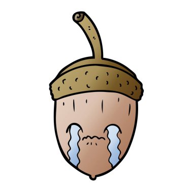 vektör çizim karikatür meşe palamudu