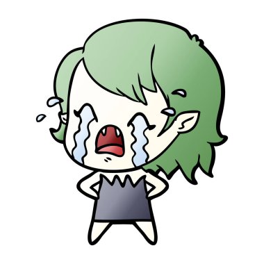 ağlayan vampir kız çizgi film