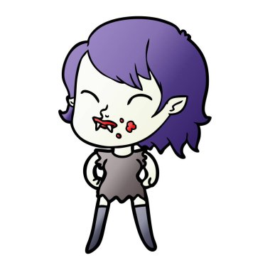 çizgi film vampir kız kanlı yanak