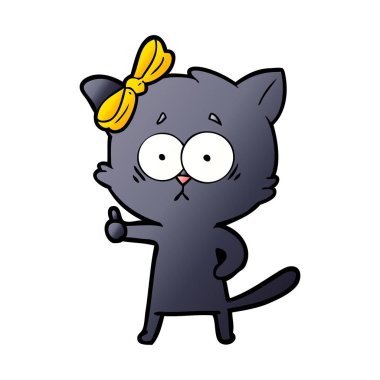 Çizgi film kedisinin vektör çizimi