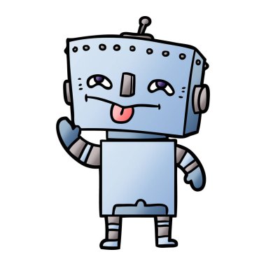 Çizgi film robotunun vektör çizimi