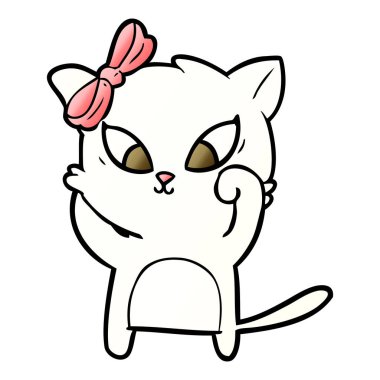 Çizgi film kedisinin vektör çizimi