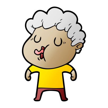 vektör çizim karikatür adam şarkı