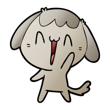 Çizgi film köpeğinin vektör çizimi