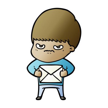 Çizgi film çocuğunun vektör çizimi