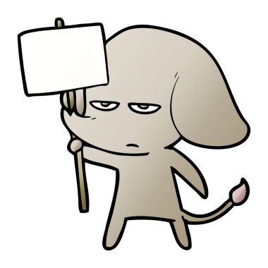 vektör çizim rahatsız çizgi fil