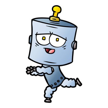 Çizgi film robotunun vektör çizimi