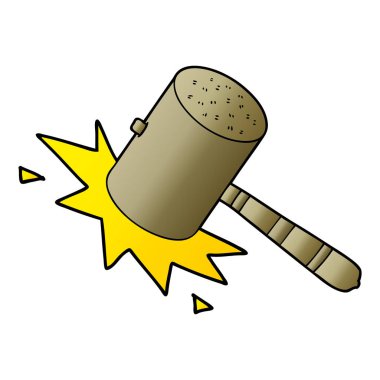 vektör çizim karikatür tokmak