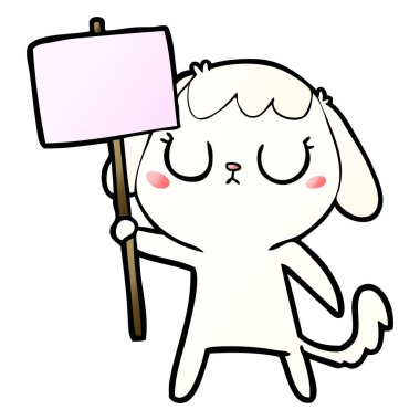 Çizgi film köpeğinin vektör çizimi